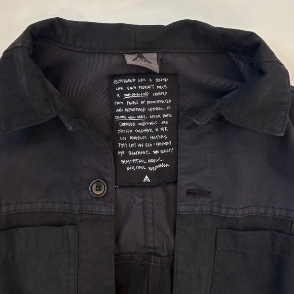Wasted Collective One-Of-A-Kind Utility Jacket, Black & Dark Grey Unisex XS NWOT - Picture 4 of 8